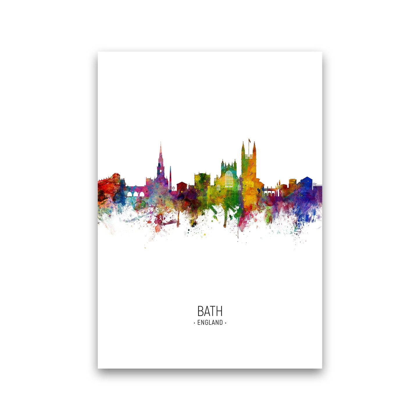 Bath England Skyline Portrait Art Print by Michael Tompsett Print Only