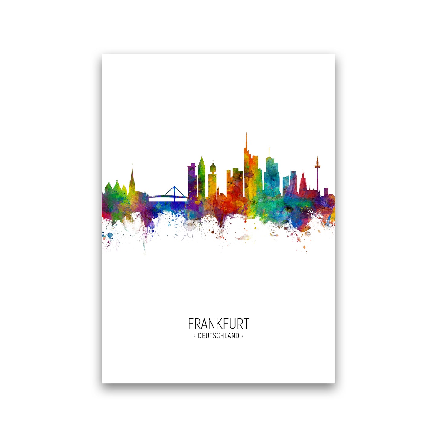 Frankfurt Germany Skyline Portrait Art Print by Michael Tompsett Print Only