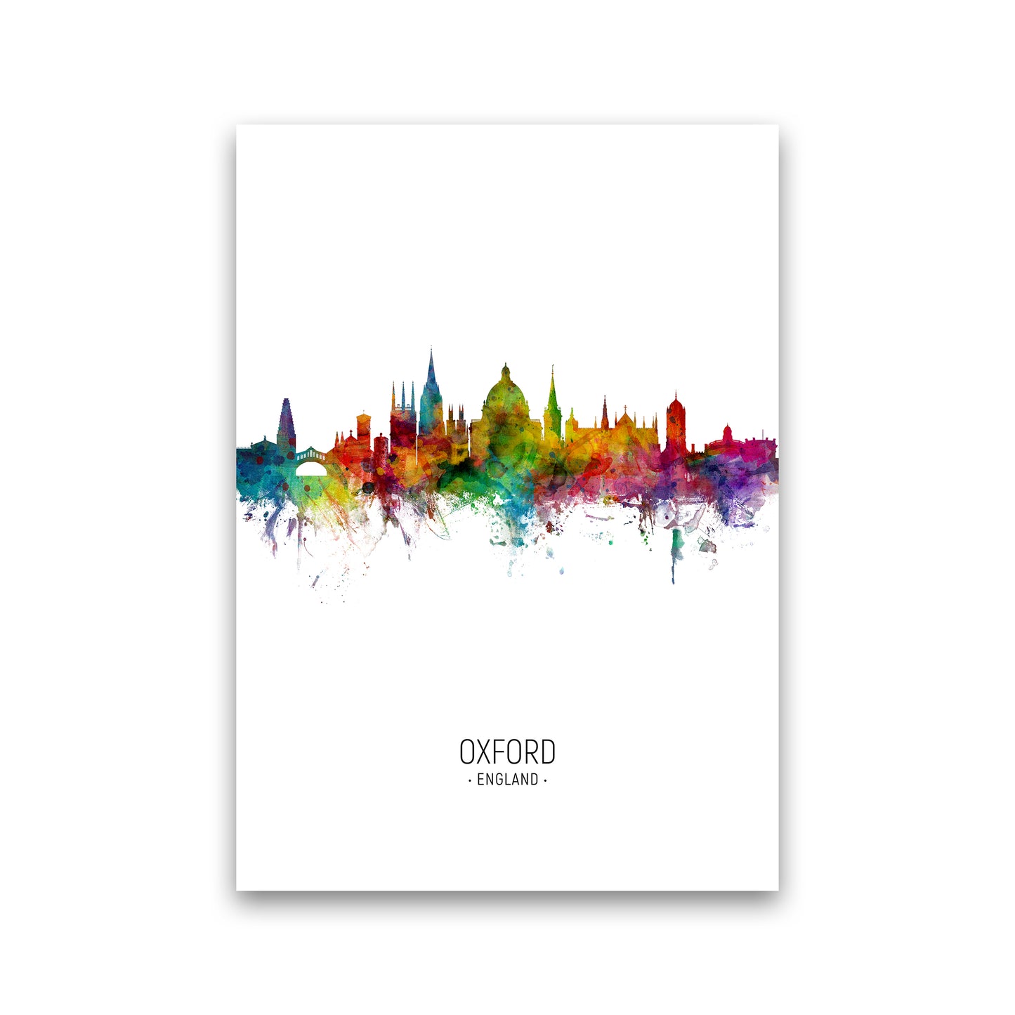 Oxford England Skyline Portrait Art Print by Michael Tompsett Print Only