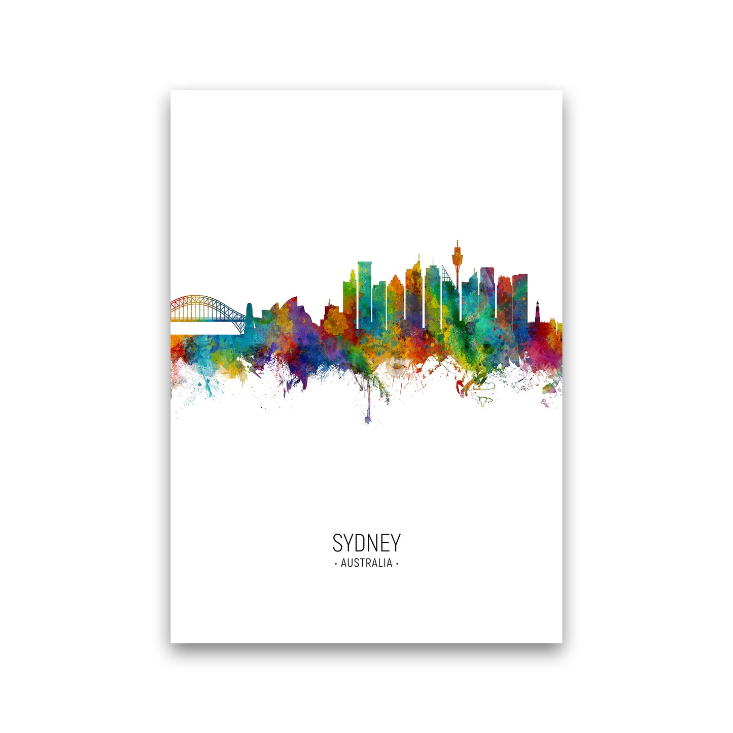 Sydney Australia Skyline Portrait Art Print by Michael Tompsett Print Only