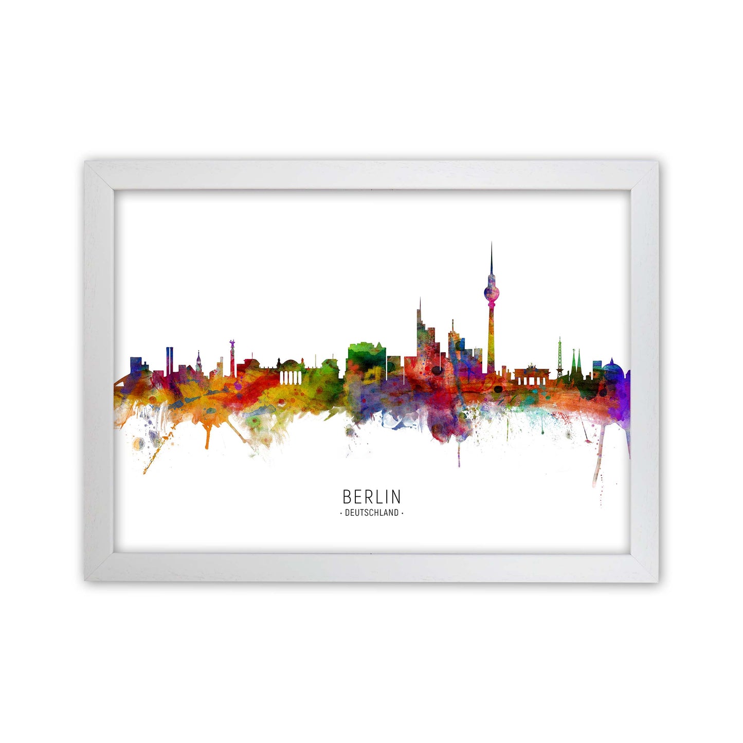 Berlin Deutschland Skyline Art Print by Michael Tompsett White Grain