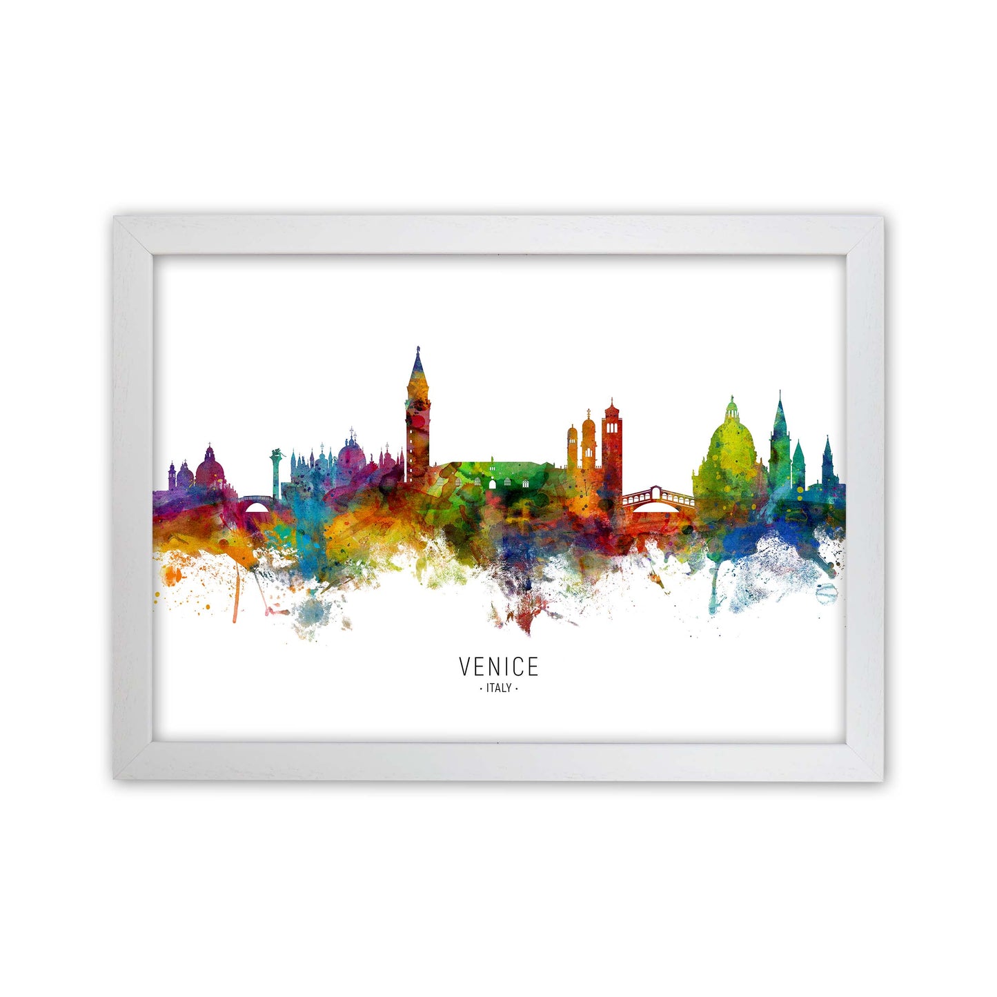 Venice Italy Skyline Art Print by Michael Tompsett White Grain