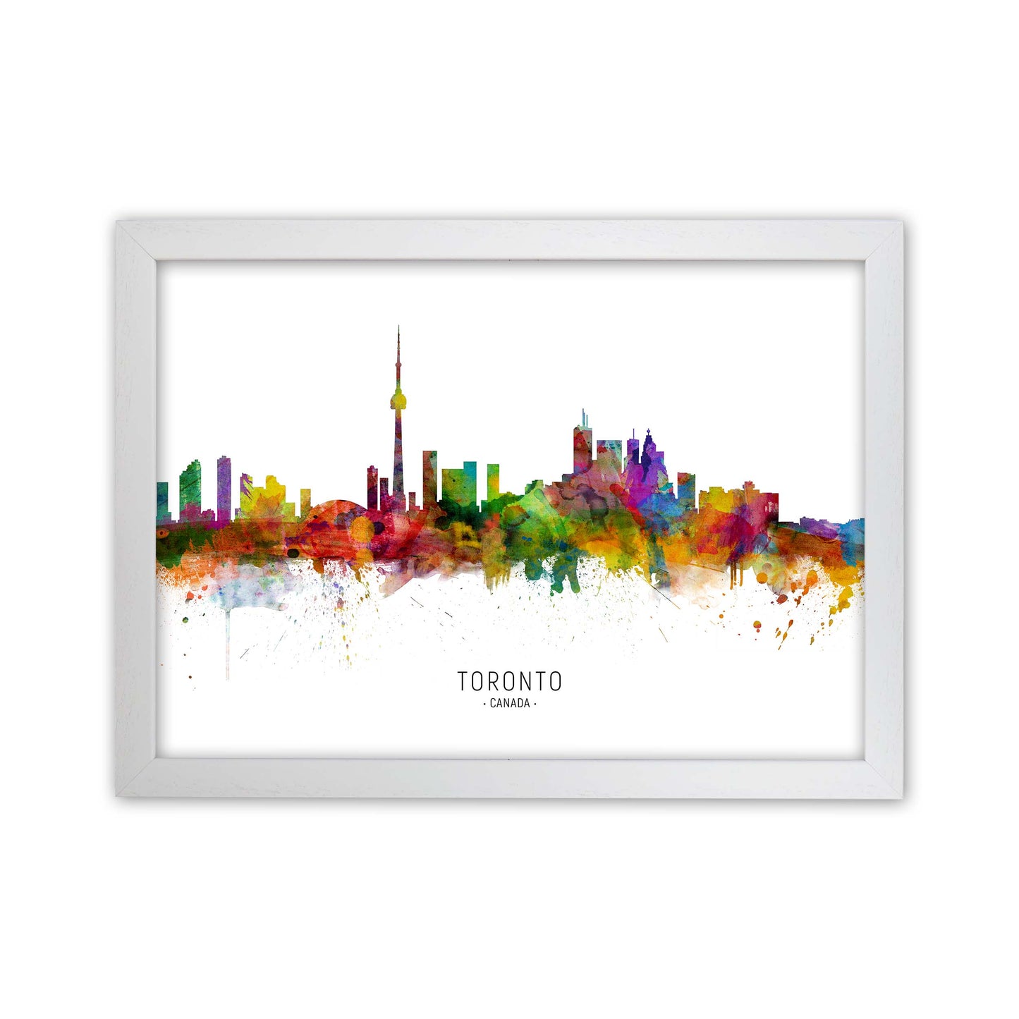 Toronto Canada Skyline Art Print by Michael Tompsett White Grain