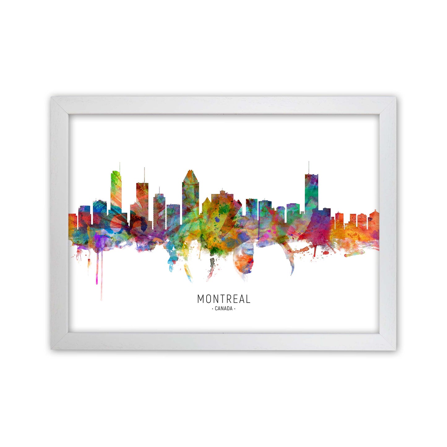 Montreal Canada Skyline Art Print by Michael Tompsett White Grain
