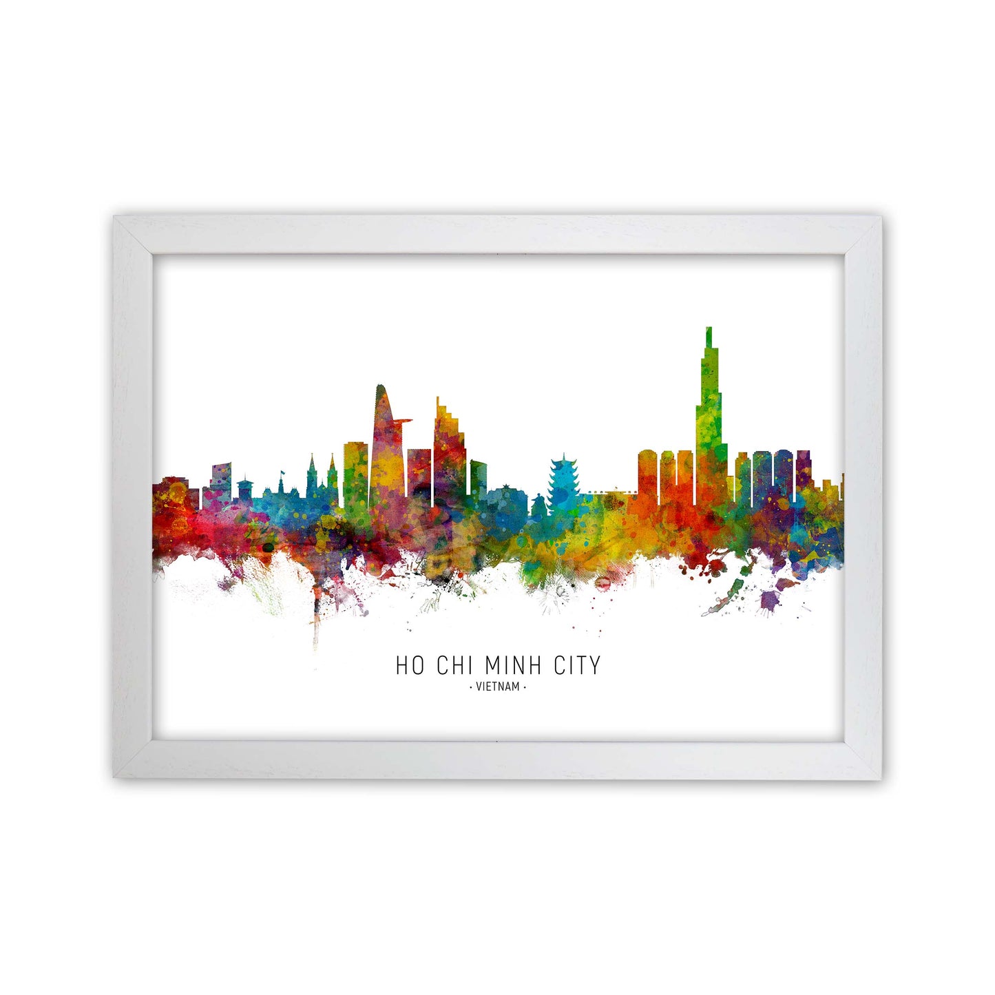 Ho Chi Minh City Vietnam Skyline Print by Michael Tompsett White Grain