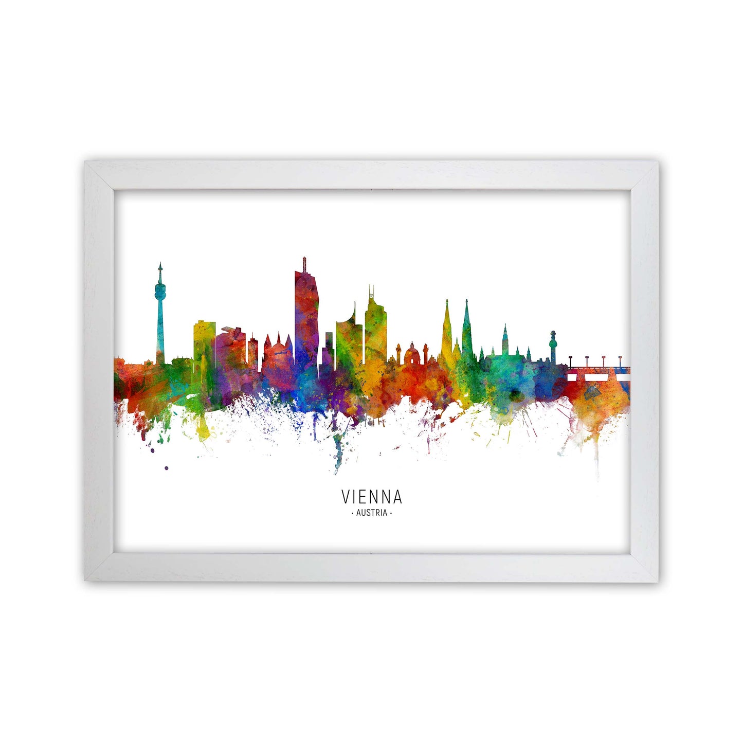 Vienna Austria Skyline Art Print by Michael Tompsett White Grain