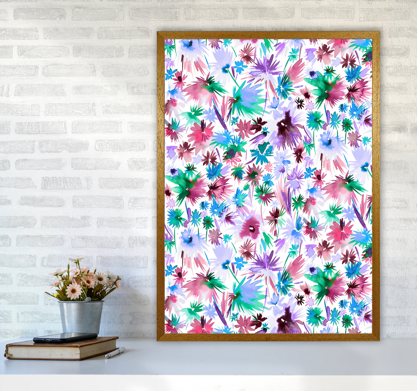 Abstract Jungle Colors Abstract Art Print by Ninola Design A1 Print Only