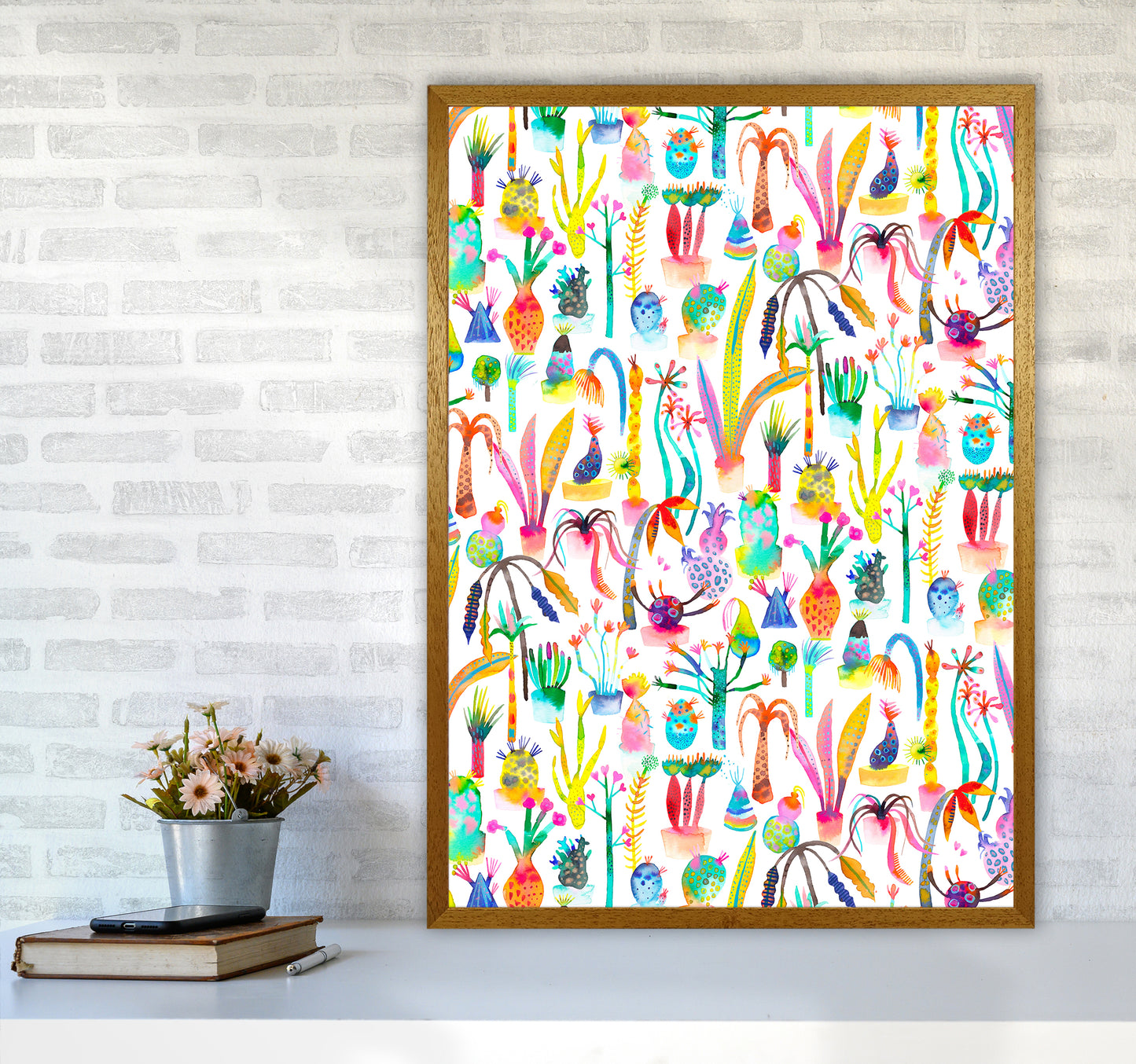 Lush Garden Abstract Art Print by Ninola Design A1 Print Only