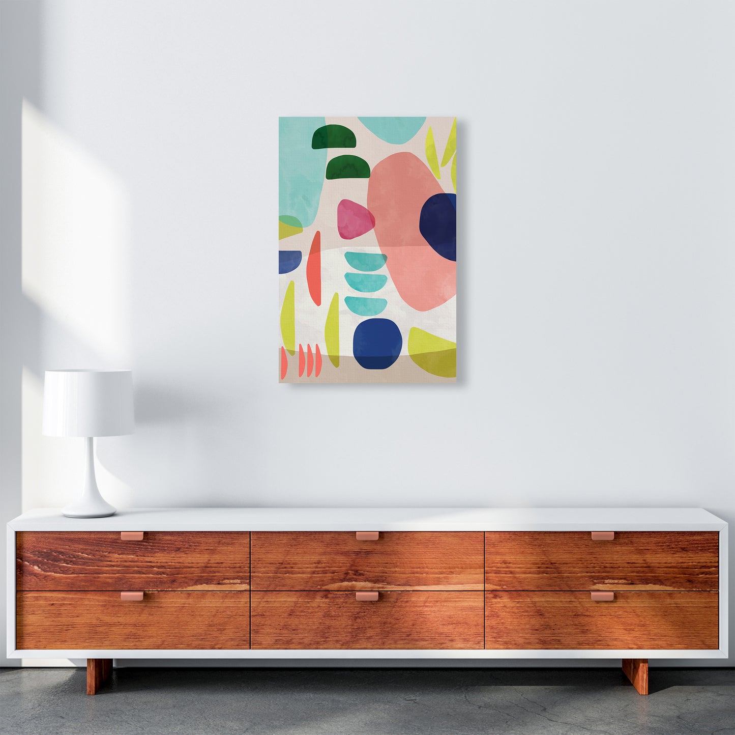 Organic Bold Shapes Abstract Art Print by Ninola Design A2 Canvas