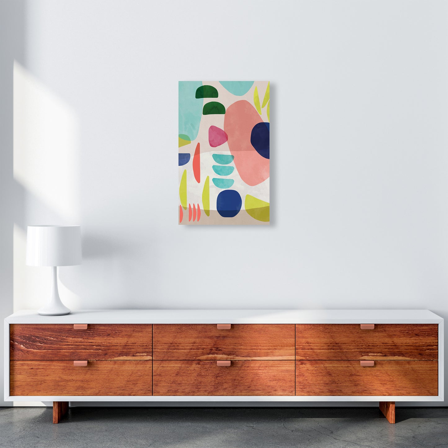 Organic Bold Shapes Abstract Art Print by Ninola Design A3 Canvas