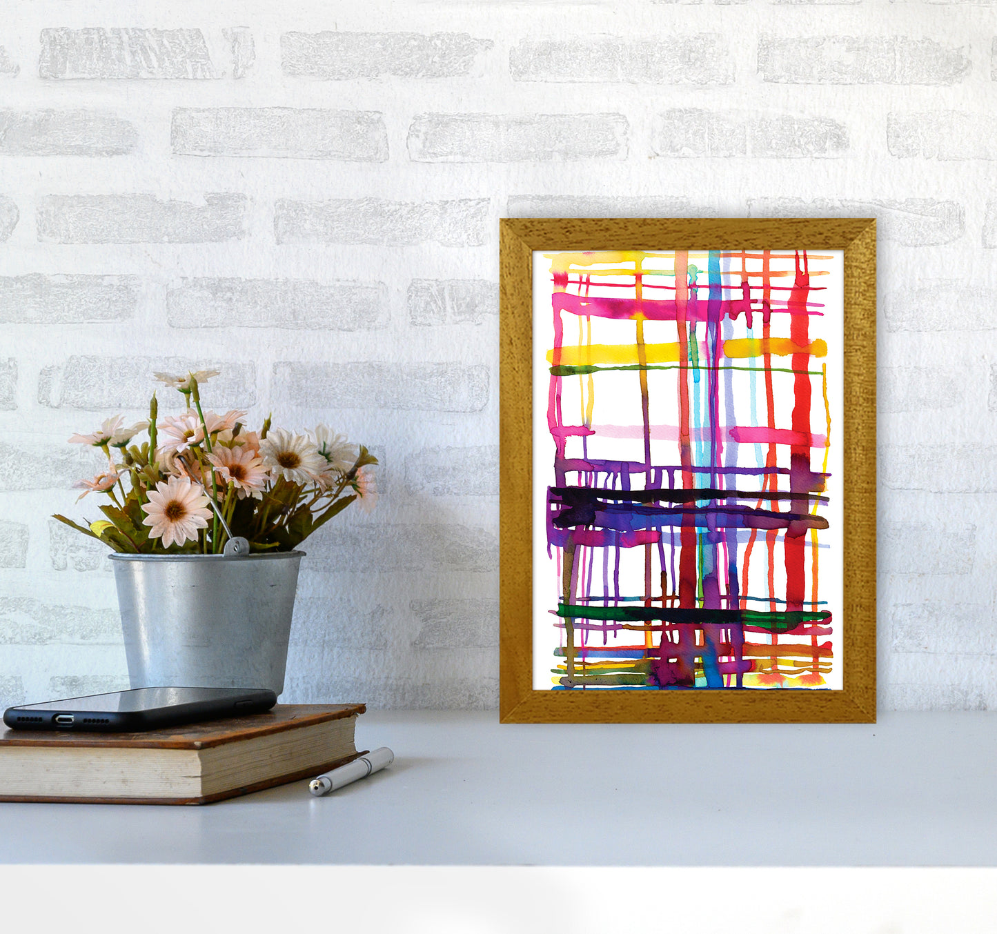 Loom Telar Abstract Art Print by Ninola Design A4 Print Only