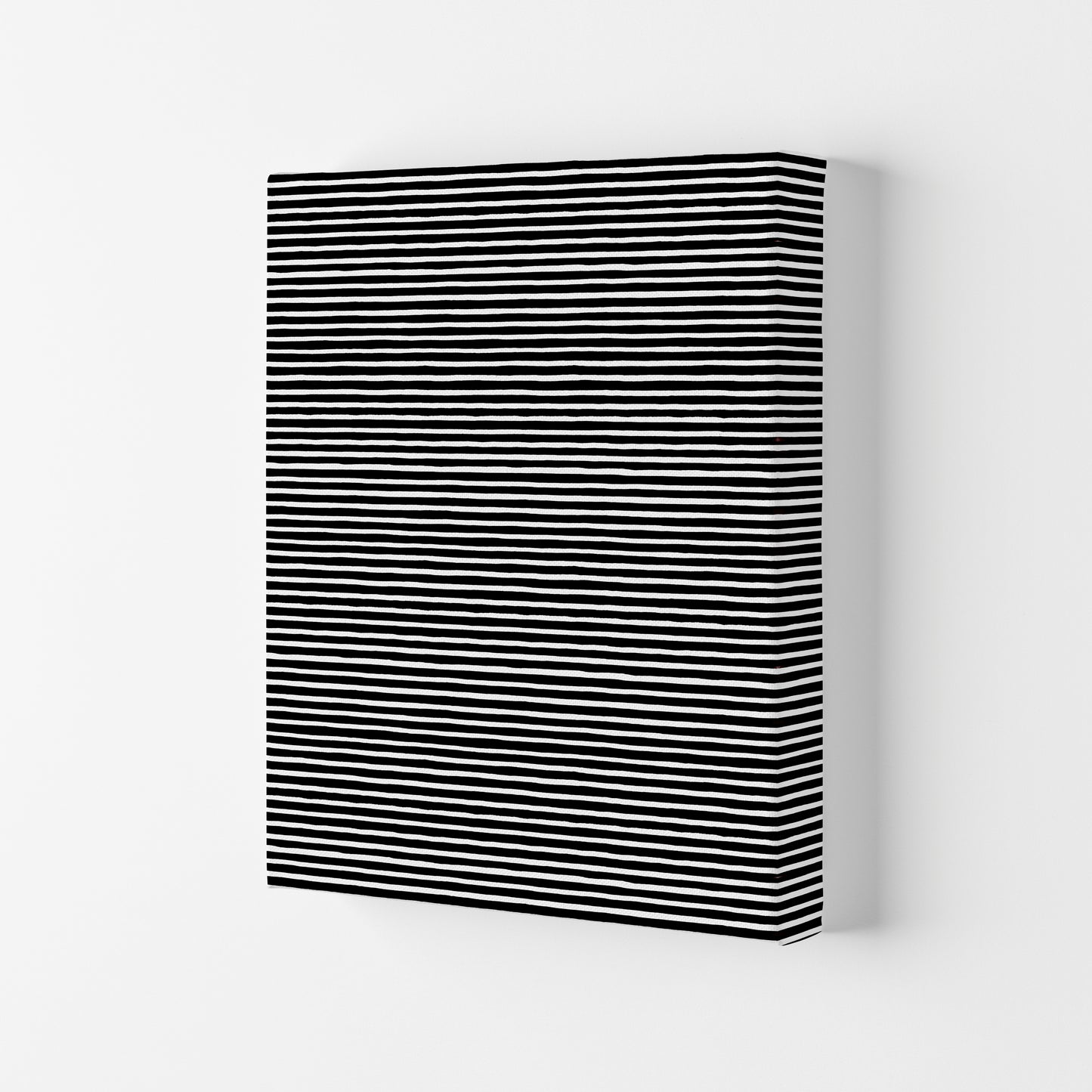 Marker Black Stripes Abstract Art Print by Ninola Design Canvas