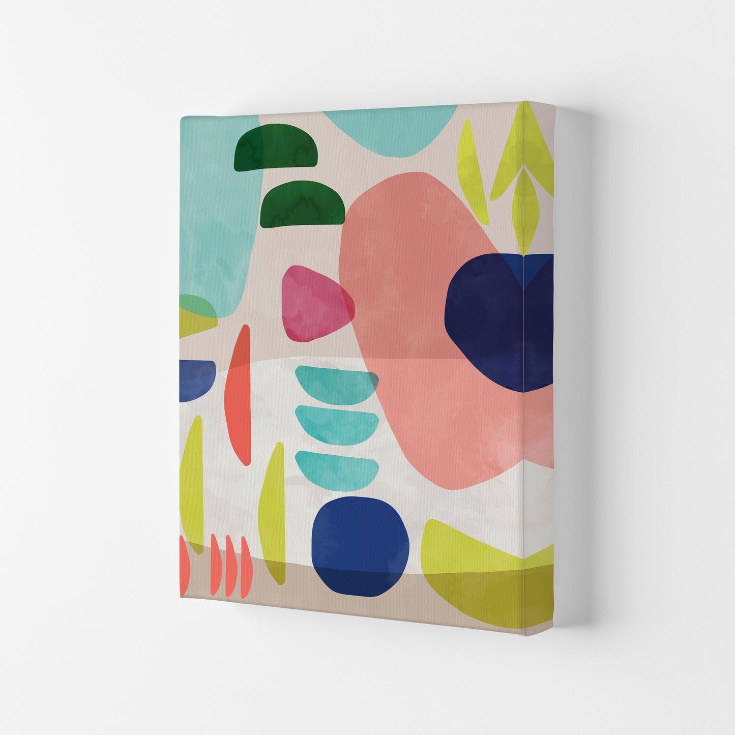 Organic Bold Shapes Abstract Art Print by Ninola Design Canvas