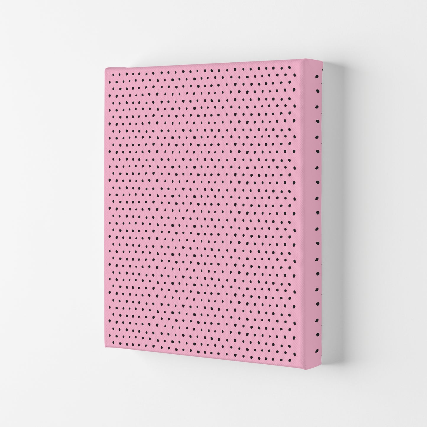 Artsy Dots Pink Abstract Art Print by Ninola Design Canvas