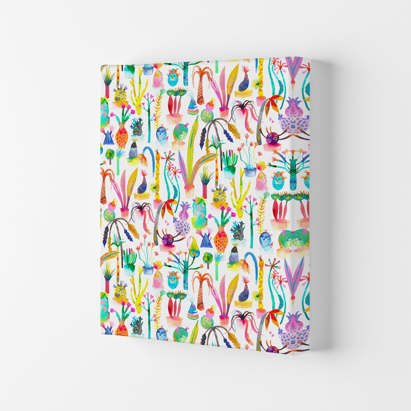 Lush Garden Abstract Art Print by Ninola Design Canvas