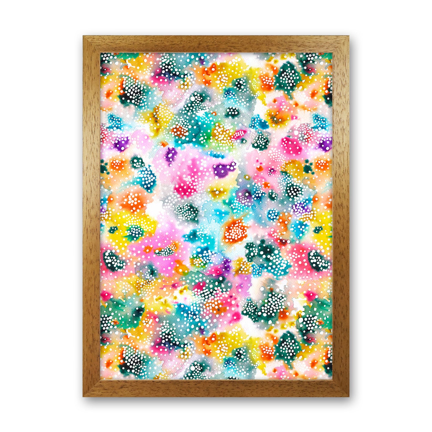 Experimental Surface Colorful Abstract Art Print by Ninola Design Oak Grain