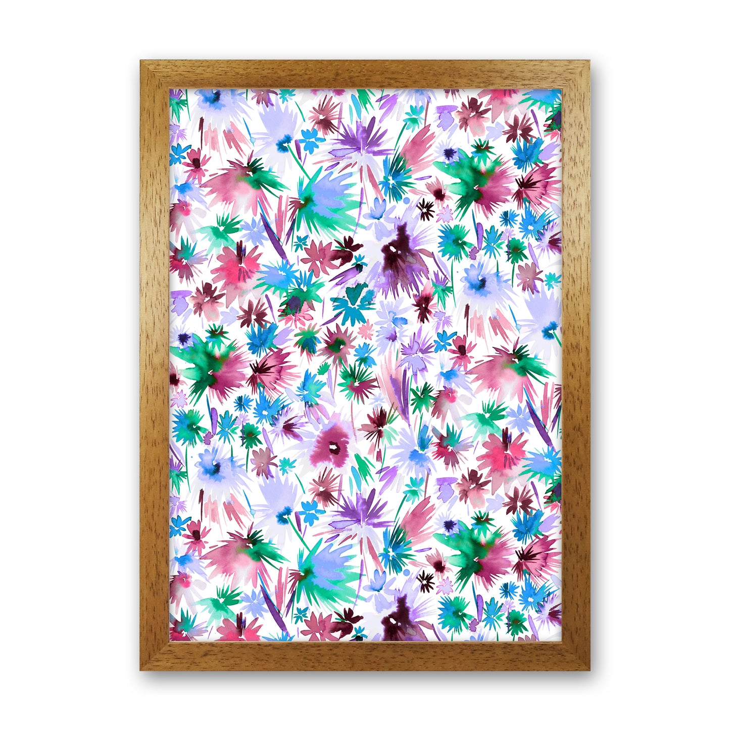 Abstract Jungle Colors Abstract Art Print by Ninola Design Oak Grain