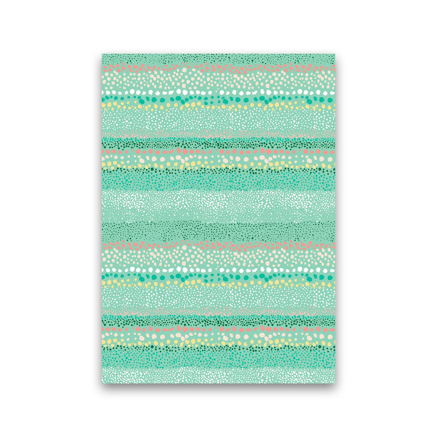 Little Textured Minimal Dots Green Abstract Art Print by Ninola Design Print Only