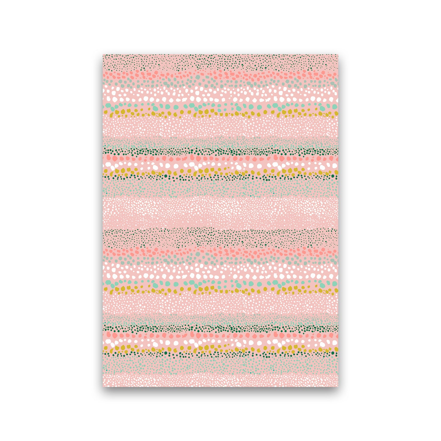 Little Textured Minimal Dots Pink Abstract Art Print by Ninola Design Print Only