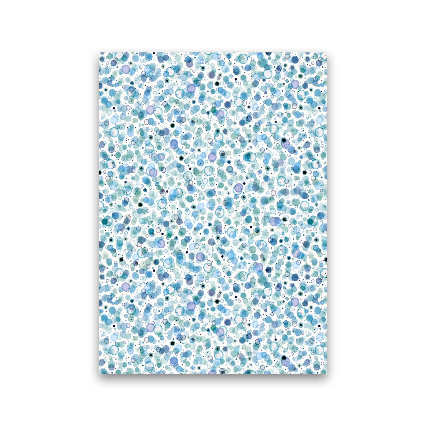 Cosmic Bubbles Blue Abstract Art Print by Ninola Design Print Only