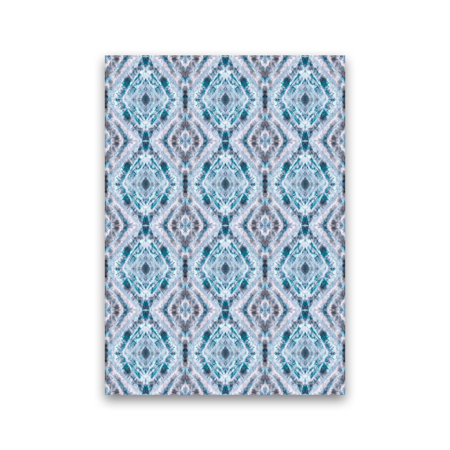 Boho Shibori Blue Abstract Art Print by Ninola Design Print Only