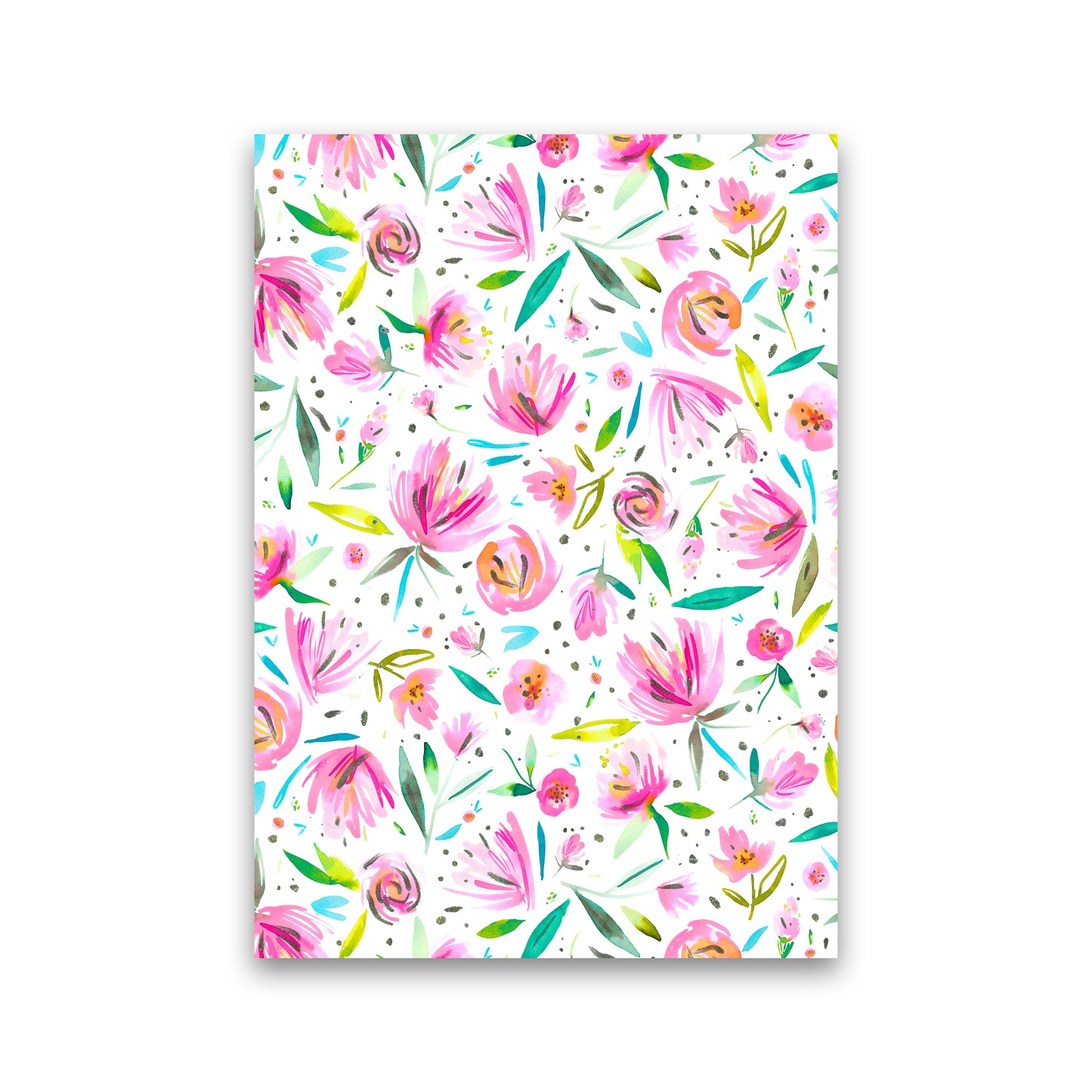 Peonies Pink Abstract Art Print by Ninola Design Print Only