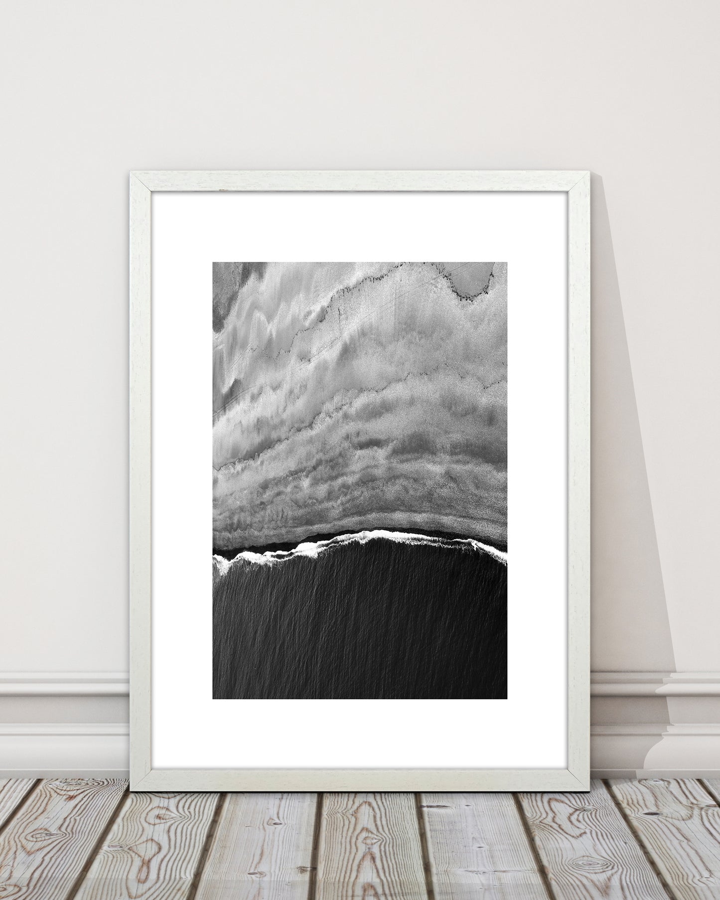 Black Ocean Abstract Art Print by Nordic Creators