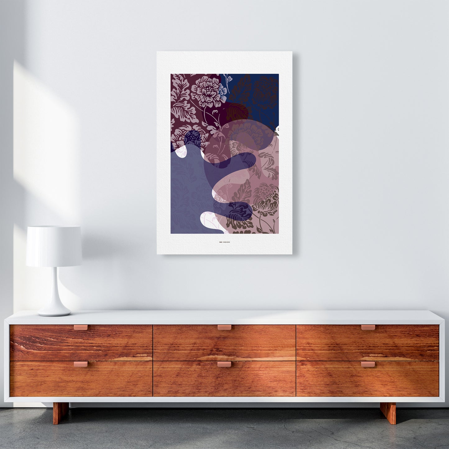 PJ-836-17 Flower Abstract Art Print by Nordic Creators A1 Canvas