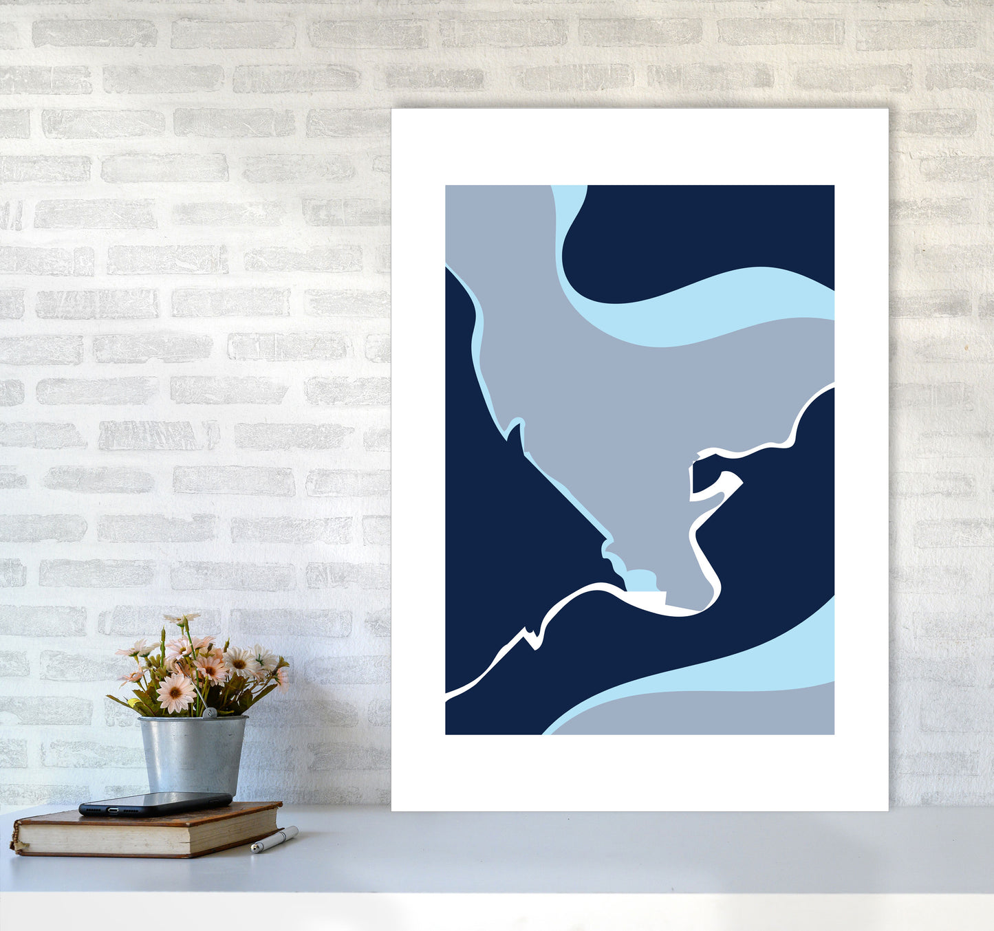 Abstract 3 Modern Contemporary Art Print by Nordic Creators A1 Black Frame