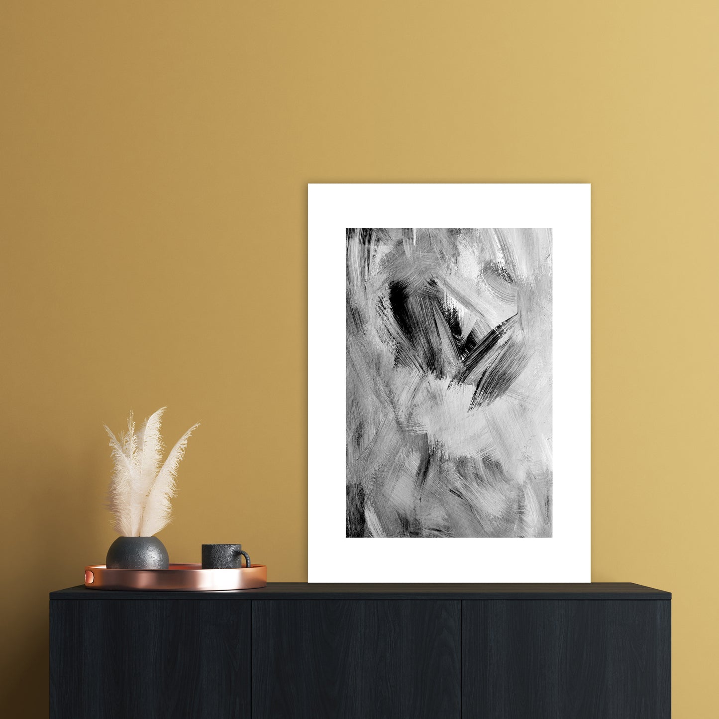 Painting Abstract Art Print by Nordic Creators A1 Black Frame