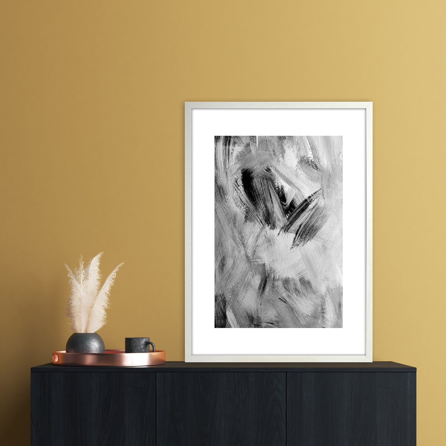 Painting Abstract Art Print by Nordic Creators A1 Oak Frame