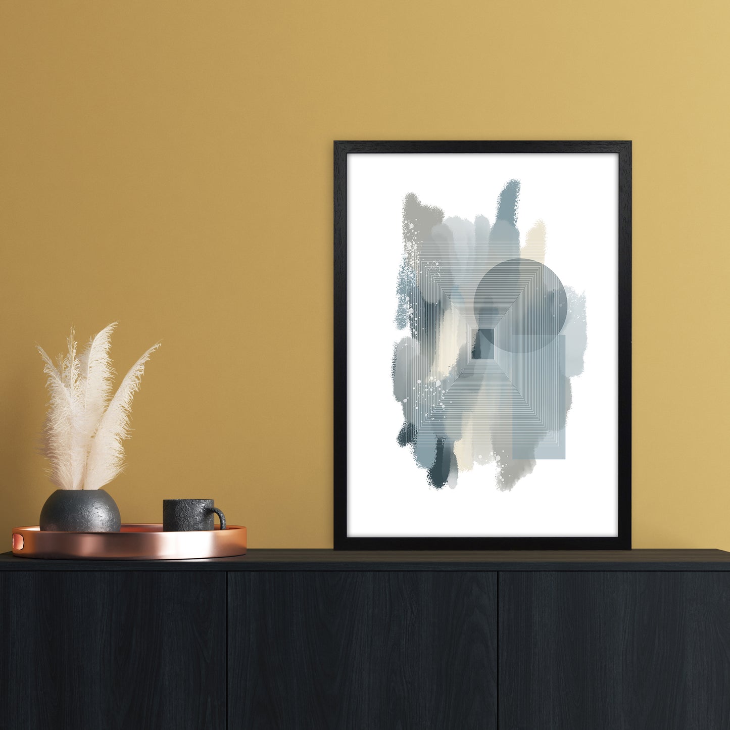 Color painting Abstract Art Print by Nordic Creators A2 White Frame