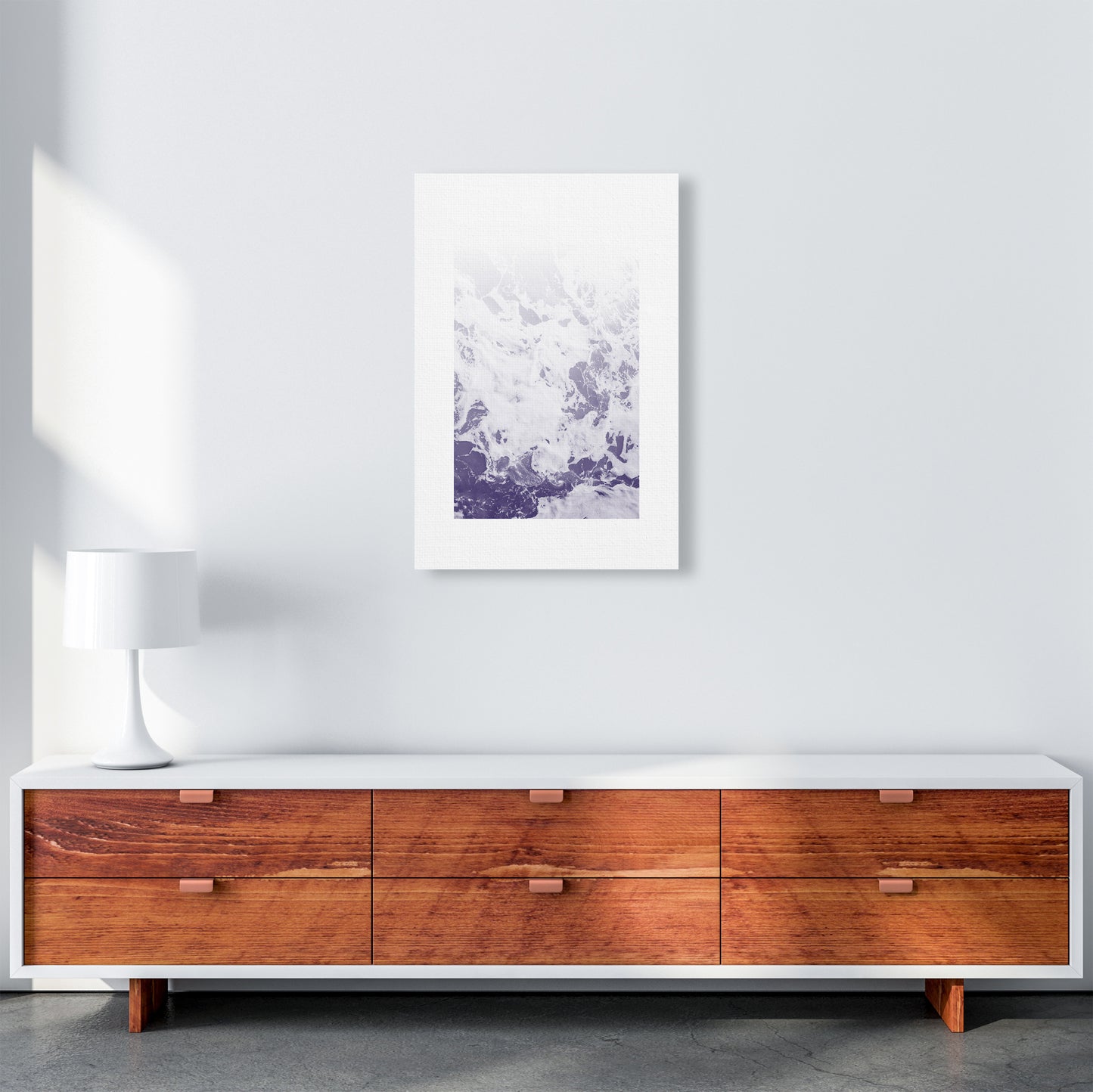 Purple Ocean Abstract Art Print by Nordic Creators A2 Canvas