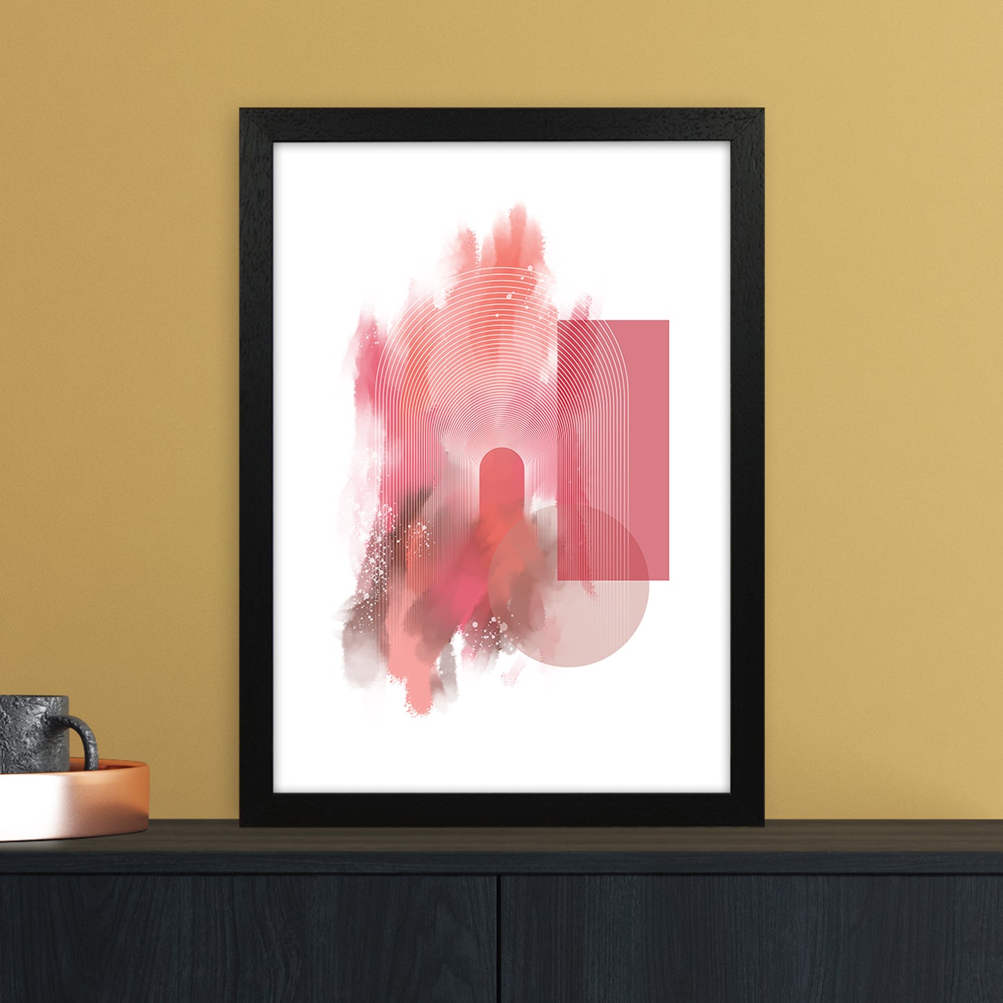 Color painting 2 Abstract Art Print by Nordic Creators A3 White Frame