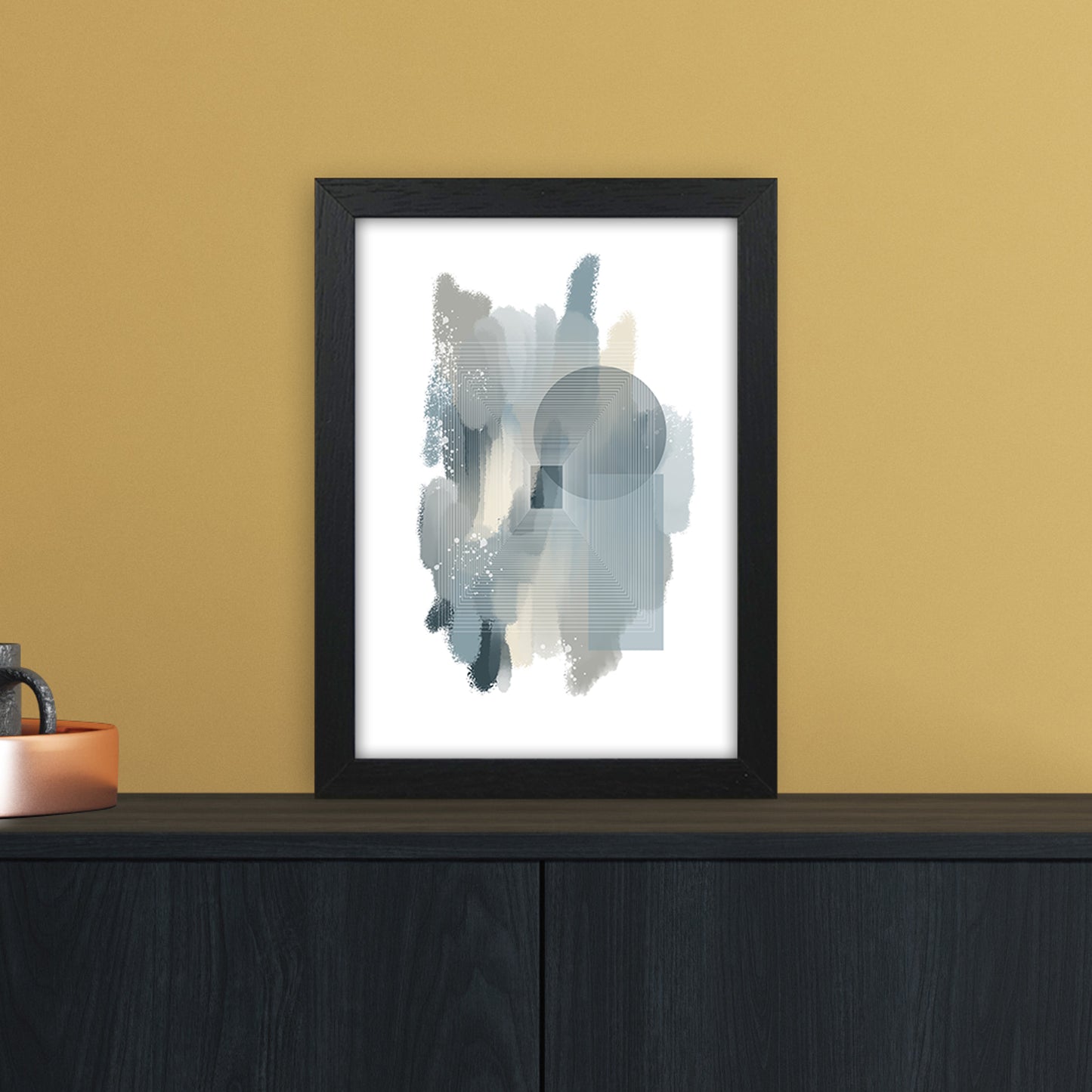 Color painting Abstract Art Print by Nordic Creators A4 White Frame