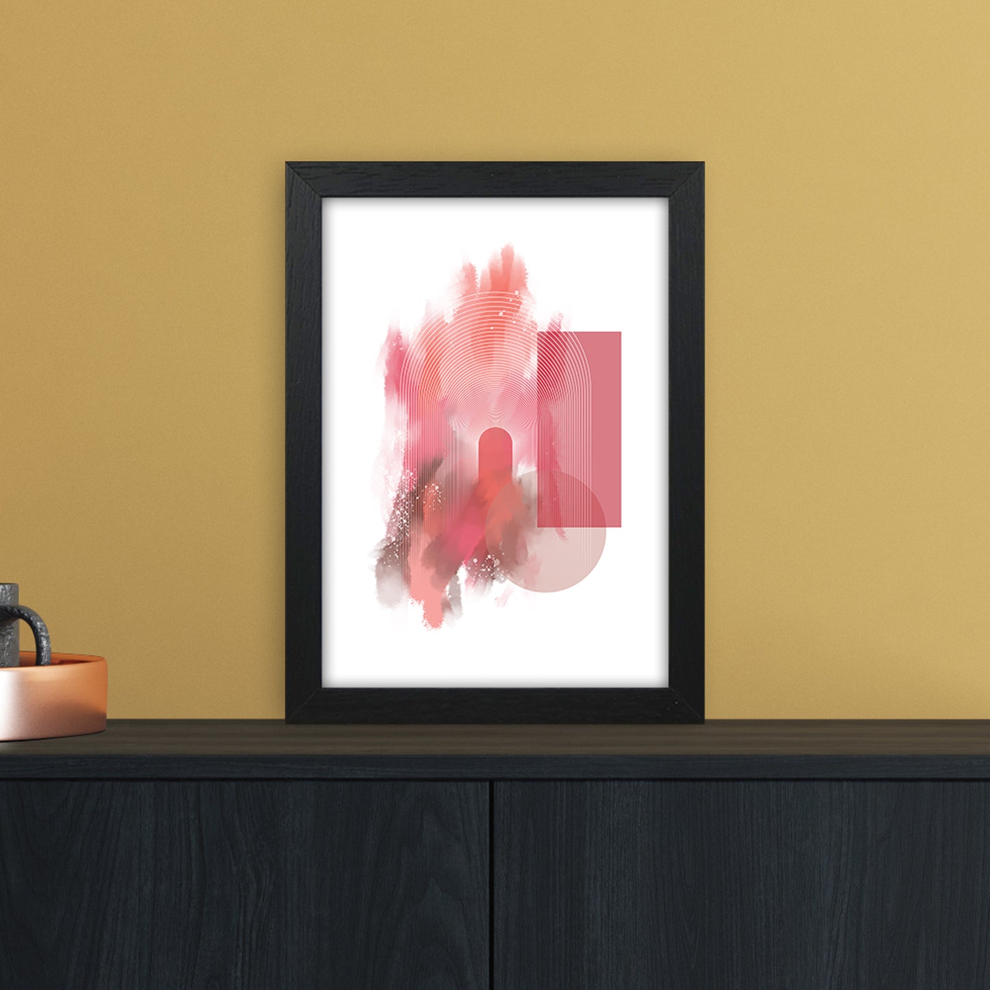 Color painting 2 Abstract Art Print by Nordic Creators A4 White Frame