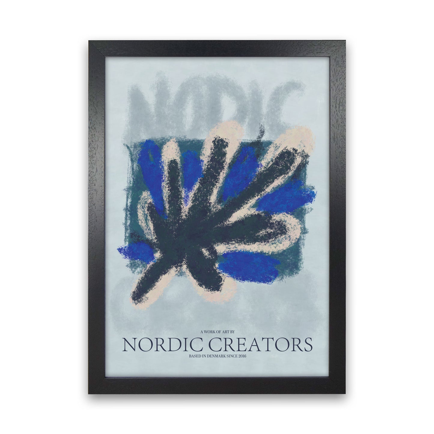 Abstract 5 Modern Contemporary Art Print by Nordic Creators Black Grain