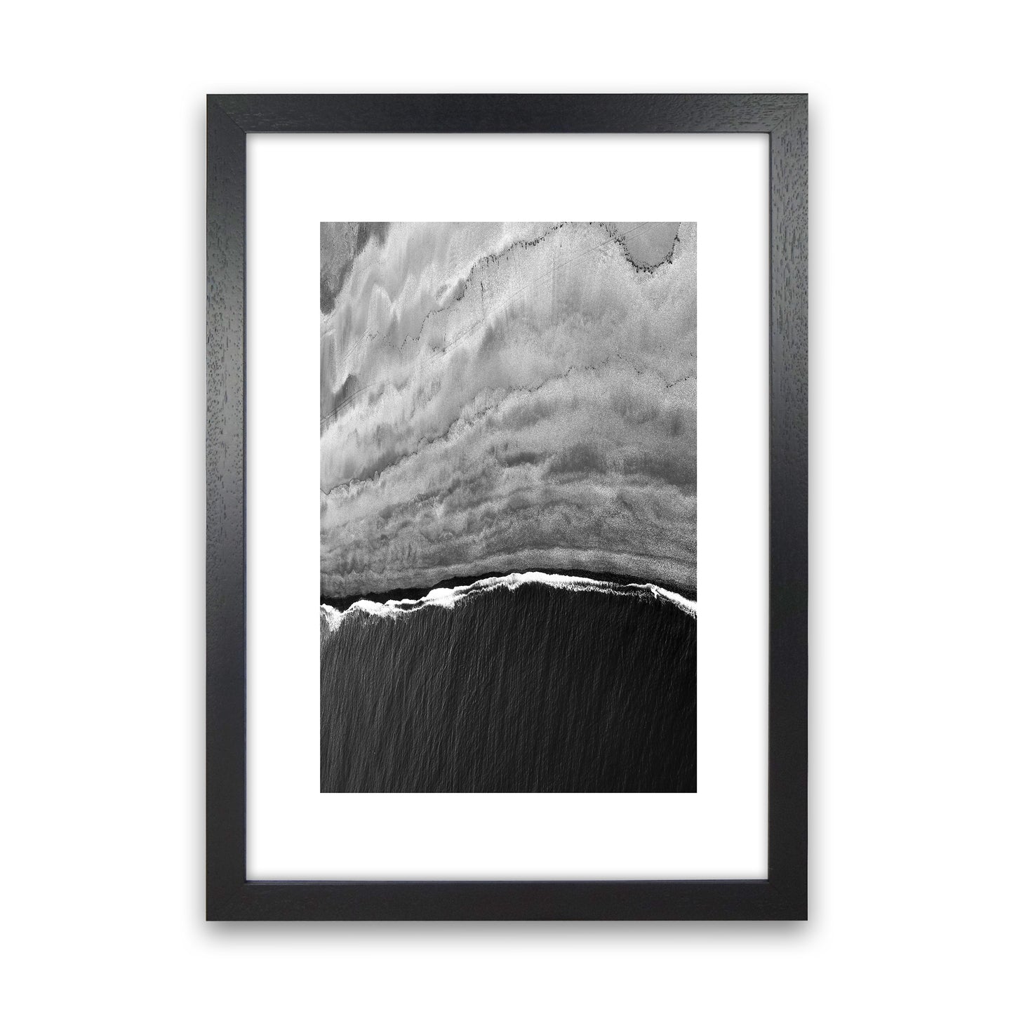 Black Ocean Abstract Art Print by Nordic Creators Black Grain