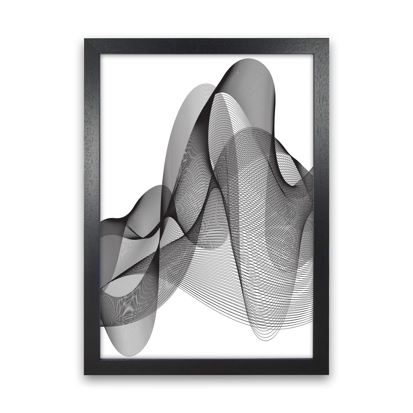 Graphic Abstract Art Print by Nordic Creators Black Grain