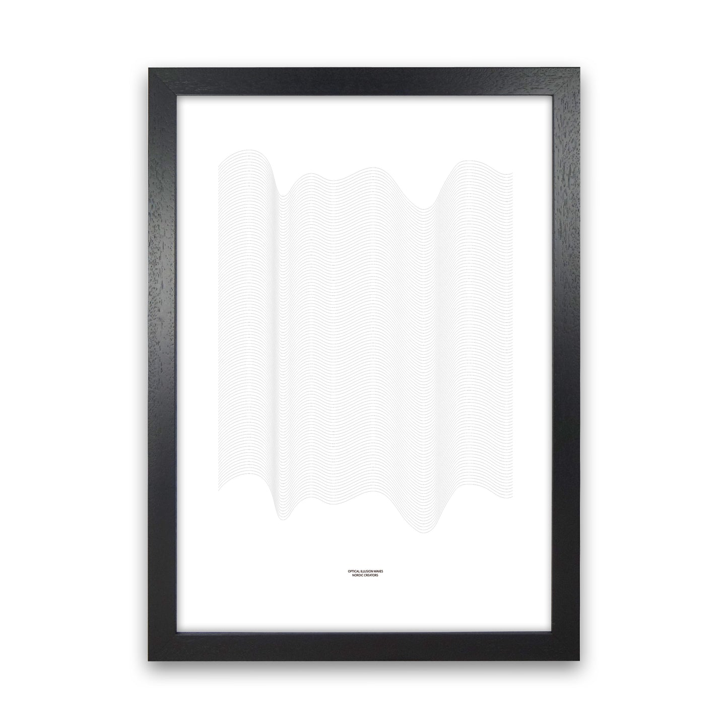 PJ-836-7 Waves Abstract Art Print by Nordic Creators Black Grain