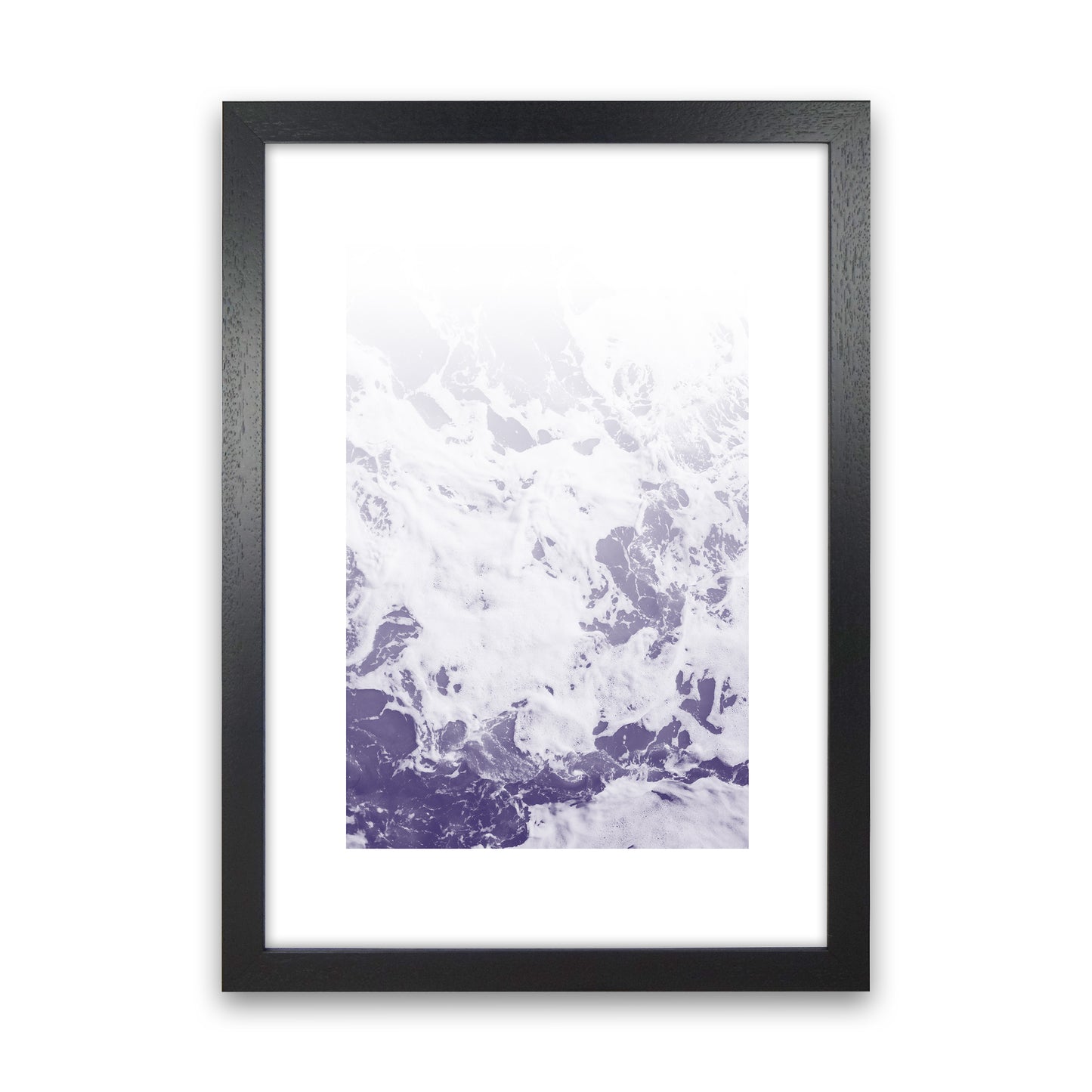 Purple Ocean Abstract Art Print by Nordic Creators Black Grain