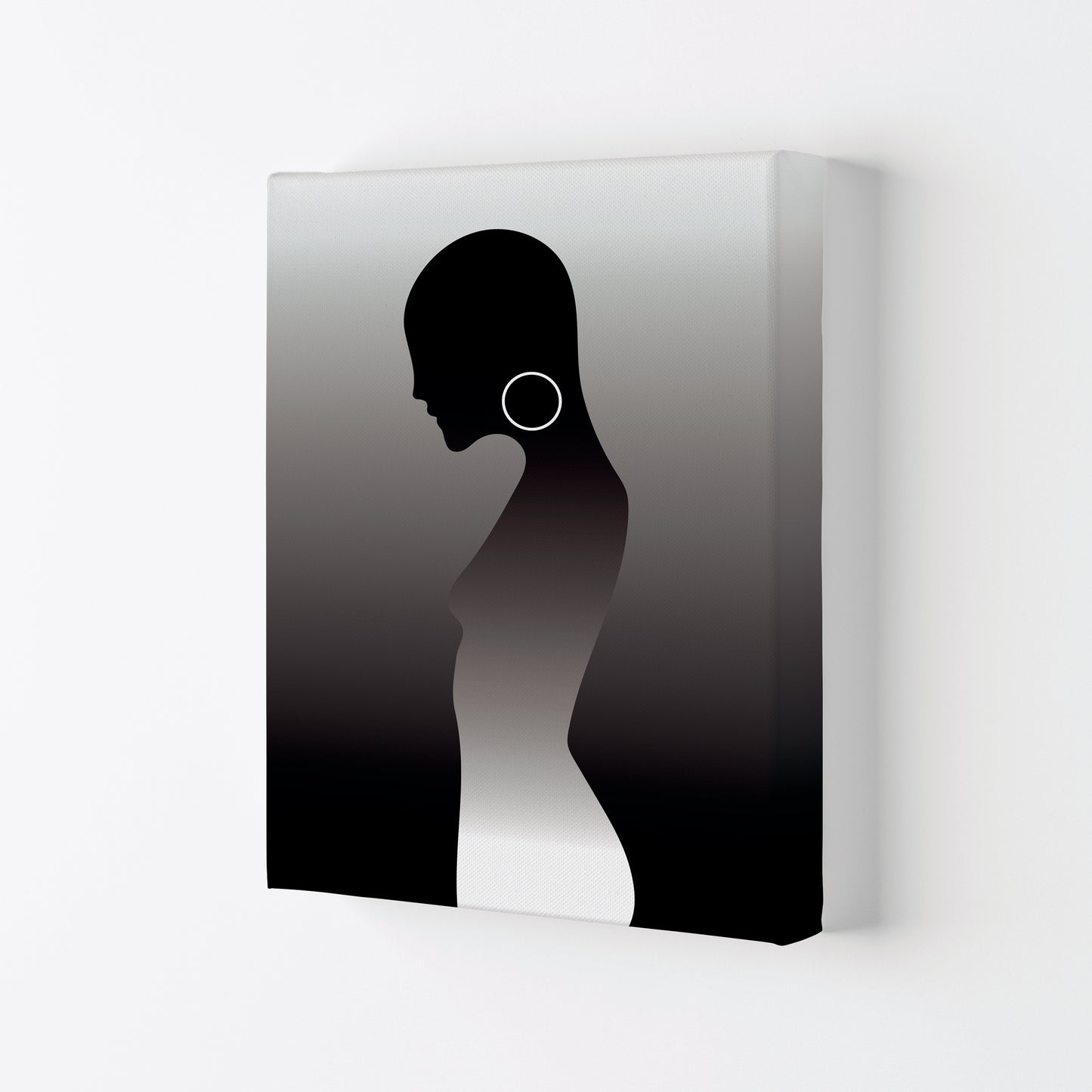 PJ-836-13 Woman of darkness Abstract Art Print by Nordic Creators Canvas