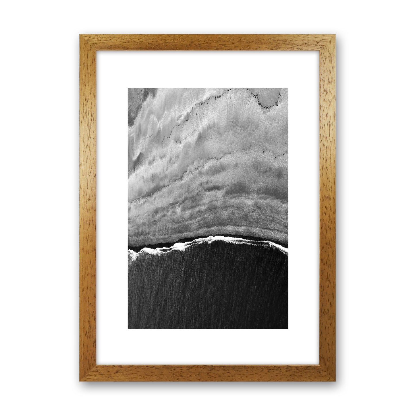 Black Ocean Abstract Art Print by Nordic Creators Oak Grain
