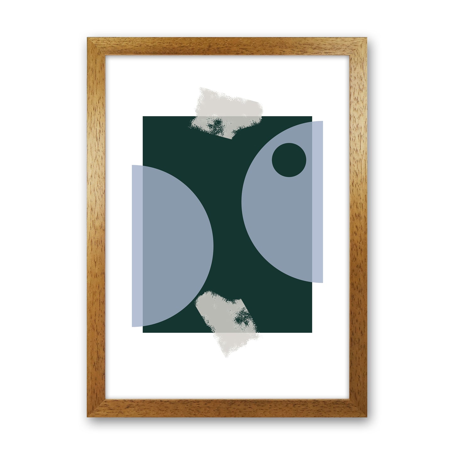 Blue & Green Abstract Art Print by Nordic Creators Oak Grain