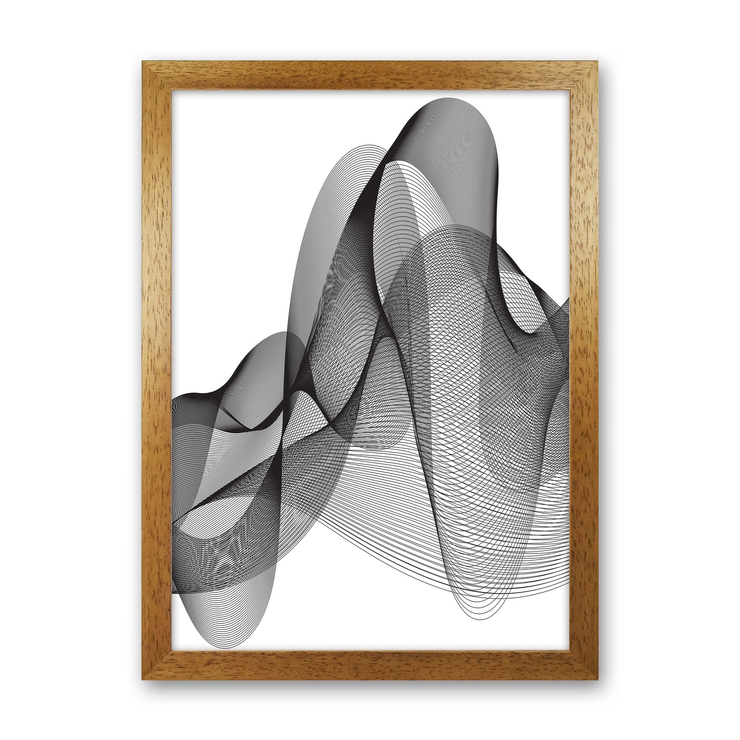 Graphic Abstract Art Print by Nordic Creators Oak Grain