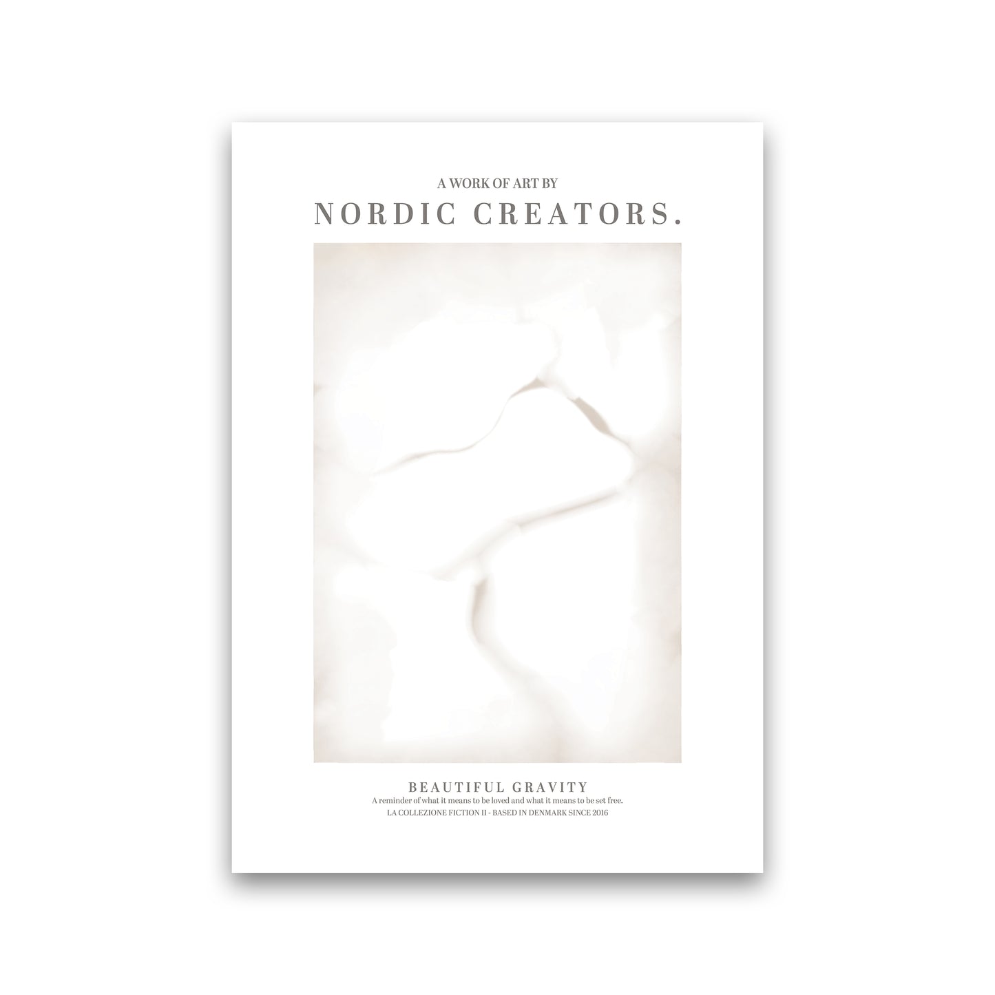 Beautiful Gravity Abstract Art Print by Nordic Creators Print Only