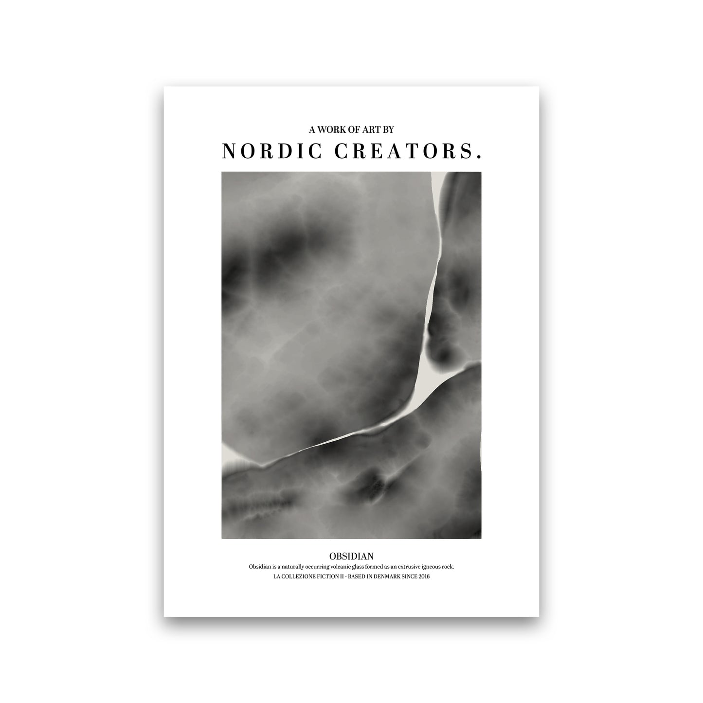 Obsidian Abstract Art Print by Nordic Creators Print Only