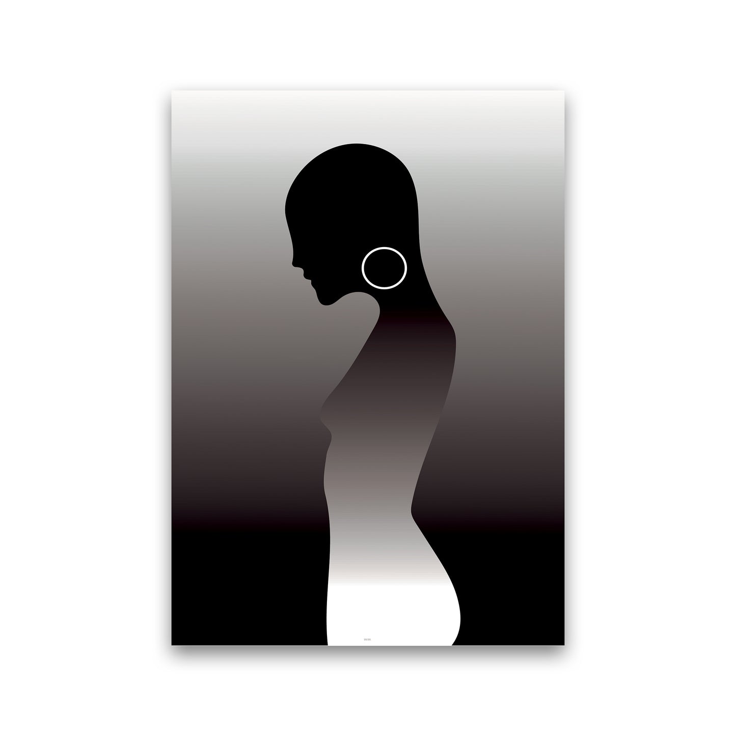 PJ-836-13 Woman of darkness Abstract Art Print by Nordic Creators Print Only