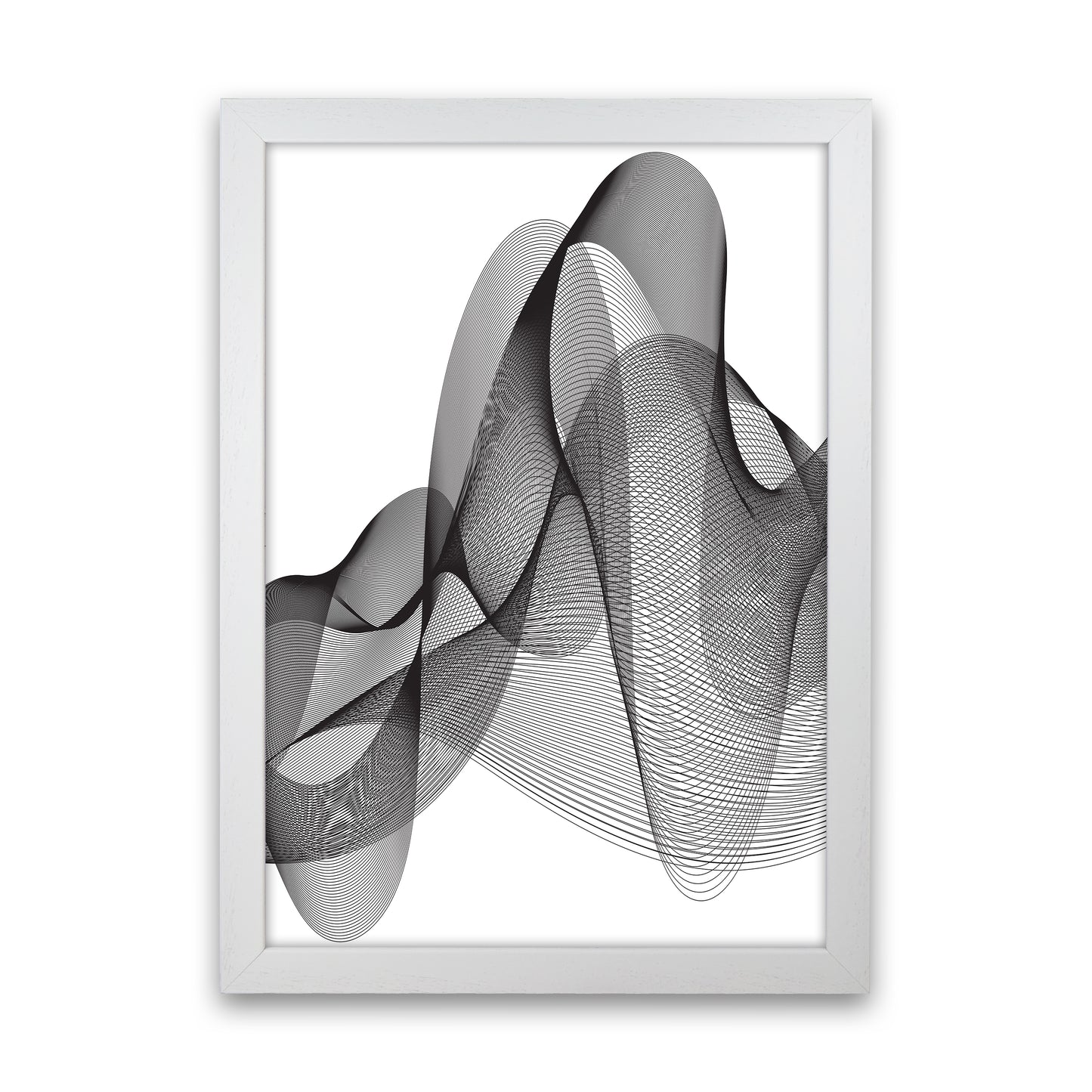 Graphic Abstract Art Print by Nordic Creators White Grain
