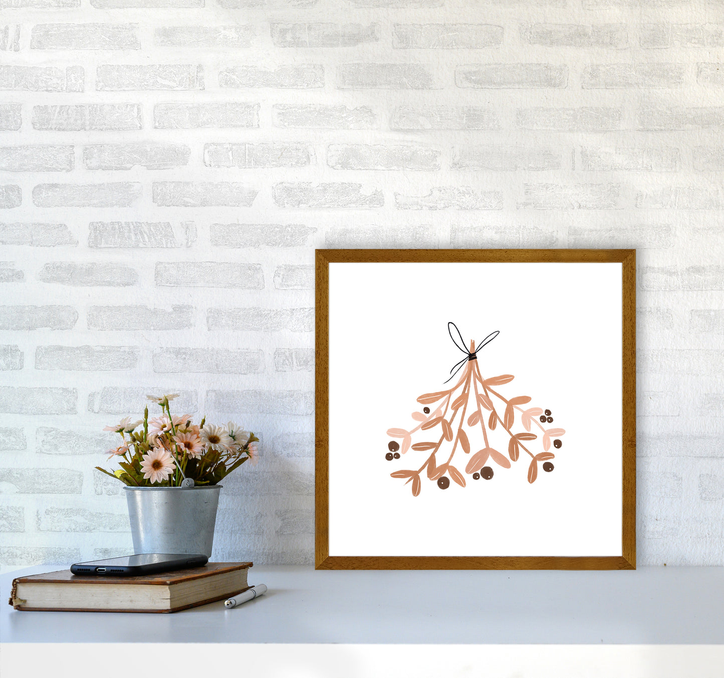 Mistletoe Christmas Art Print by Orara Studio5050 Print Only